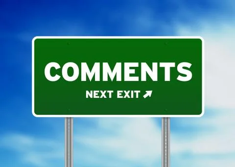 Green road sign - comments Stock Illustration