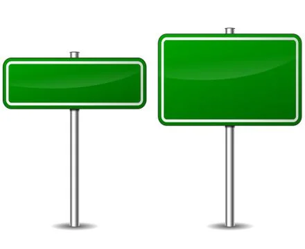 Green road sign Stock Illustration