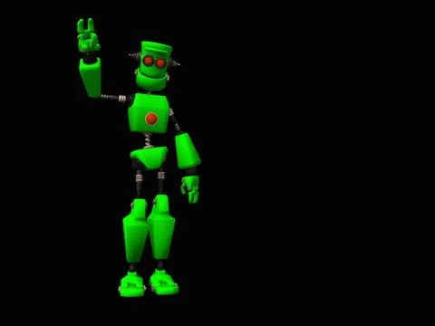 Green Robot Stock-Illustration