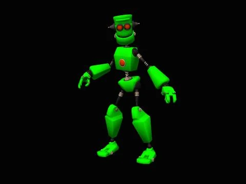 Green Robot Illustrazione stock