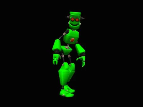 Green Robot 스톡 일러스트