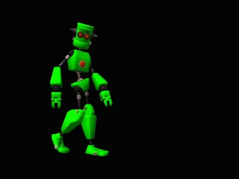 Green Robot Stock Illustration