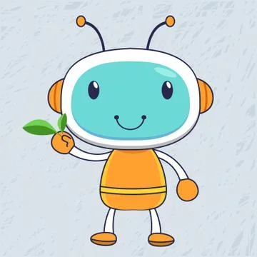 Green robot Stock Illustration