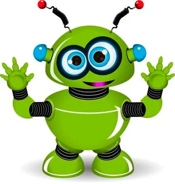 Green Robot Stock Illustration