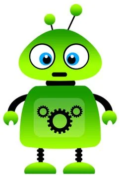 Green robot Stock Illustration