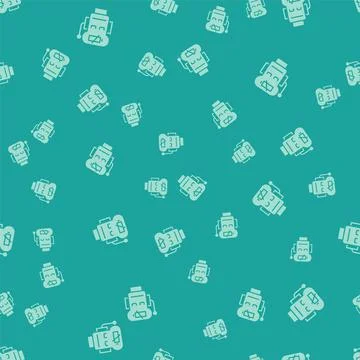 Green Robot low battery charge icon isolated seamless pattern on green イラスト素材