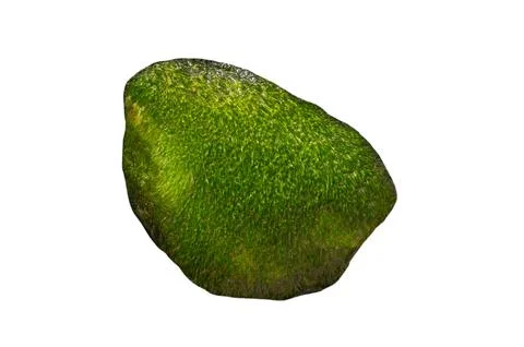 Green rock  isolated on white background Stock Photos