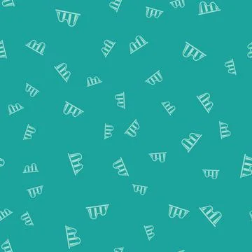 Green Roller coaster icon isolated seamless pattern on green background Stock Illustration