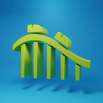 Green Roller coaster icon isolated on blue background. Amusement park. Chil.. Stock Illustration