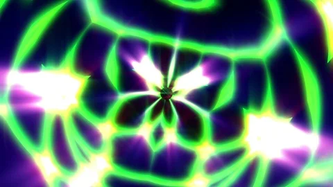 Green Rolling Glow Rays Symmetry Curves Lines Abstract VJ Motion Background Loop Video stock 70215986