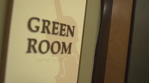 Green Room Sign Stock Footage 33890149