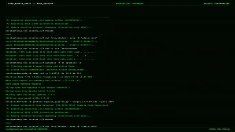 Green Root Session Hacker Terminal Compromised System Code Scroll. Видео 346752050