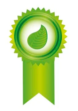 Green rosette with leaf isolated over white background. vector Stock Illustration