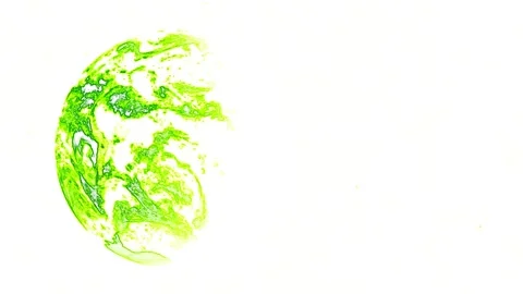 Green Rotating Hemisphere on White Background Stock Footage 133304102