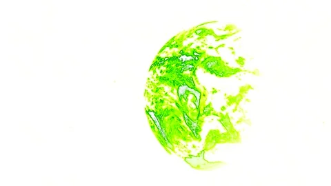 Green Rotating Hemisphere on White Background A Stock-Footage 133569369