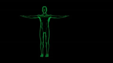 Green Rotating Man Stock Footage 113663