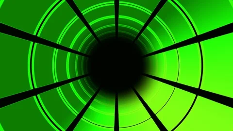Green rotating tunnel Stock-Footage 98175251