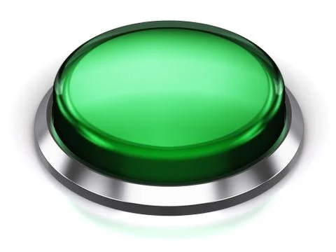 Green round button Stock Illustration