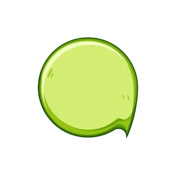 Green round empty speech bubble vector design イラスト素材
