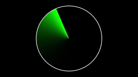 Green Round Radar With A Black Background And White Frame Loop Stock Footage 243886085