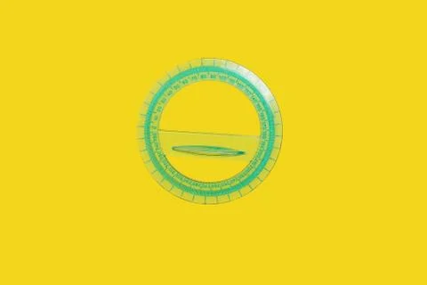 Green round ruler Stock Photos