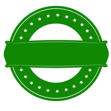 Green round stamp Stock Illustration