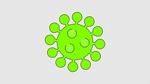 Green round virus cell Vídeos de archivo 335490219