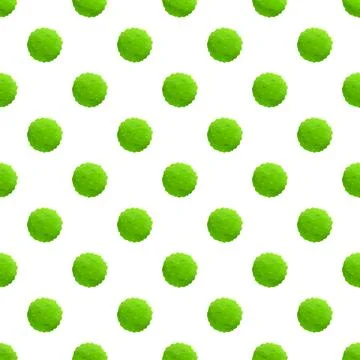 Green rounded bushes pattern on white background Stockillustratie