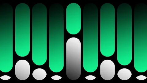 Green Rounded Equalizer Bar Display 動画素材 335592093