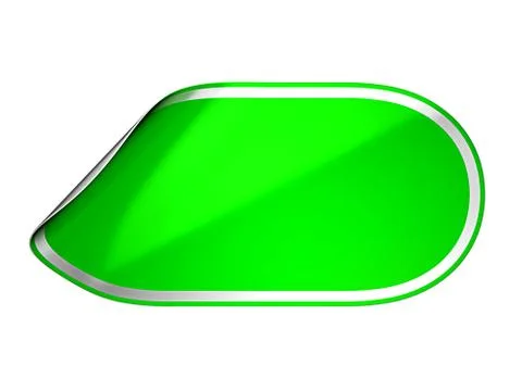 Green rounded hamous sticker or label Stock Illustration