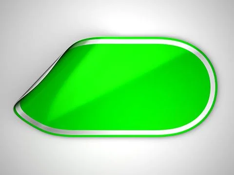 Green rounded hamous sticker or label Stock Illustration