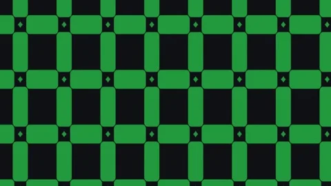 Green Rounded Rectangle Tile Pattern Seamless Grid with Black Background Stock Footage 313928516