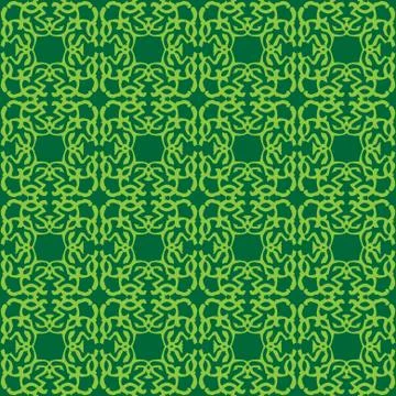 Green royal pattern. The Seamless vector background Stock Illustration