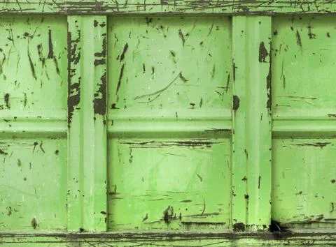Green rubble container Stock Photos
