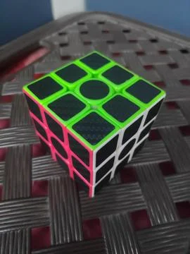 Green rubik 스톡 사진