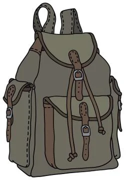 Green rucksack Stock Illustration