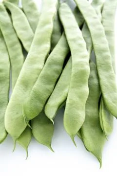 Green runner beans Stock Photos