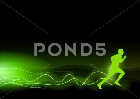 Green runner Stock Illustration