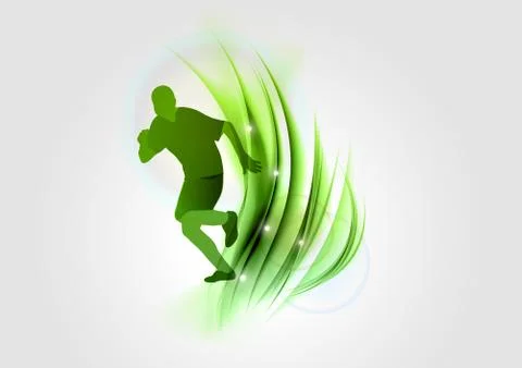 Green runner Illustrazione stock