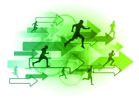 Green runners Illustrazione stock