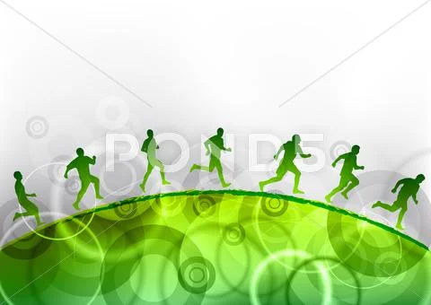 Green running Stock Illustration