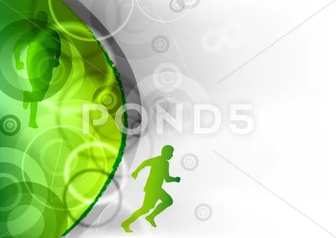 Green running Stock Illustration