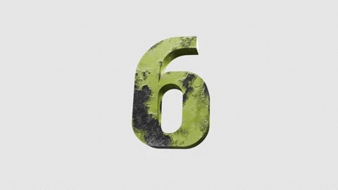 Green Rusty Metal Numbers Countdowns On Alpha Channel Stock Footage 303517904