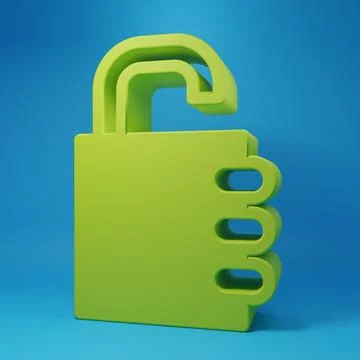 Green Safe combination lock icon isolated on blue background. Combination p.. イラスト素材