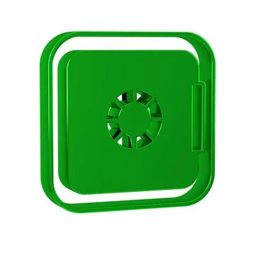 Green Safe icon isolated on transparent background. The door safe a bank va.. イラスト素材