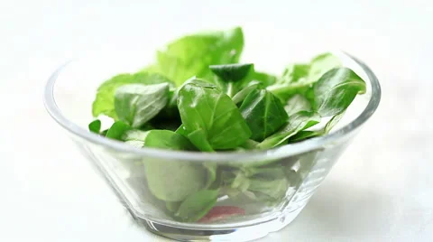 Green salad Stock Footage
