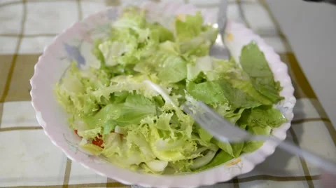 Green salad Stock Footage 42651953