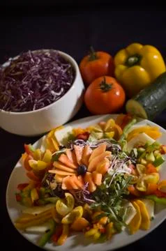 Green salad Stock Photos