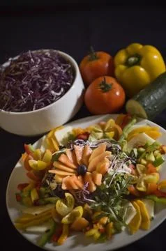 Green salad Stock Photos