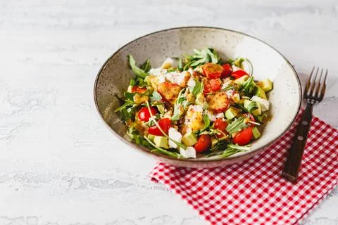 Green salad with vegetables Stock Photos
